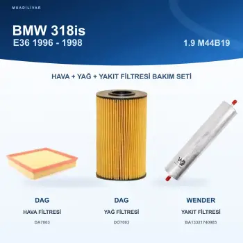 BMW 3 (E36) Hava+Yağ+Yakıt Filtre Bakım Seti