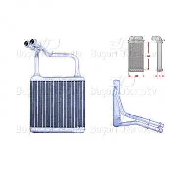 Mercedes-benz CLS 2002- Kalorifer Radyatörü Brazing 180X214 MM 8FH351311191 Wisco