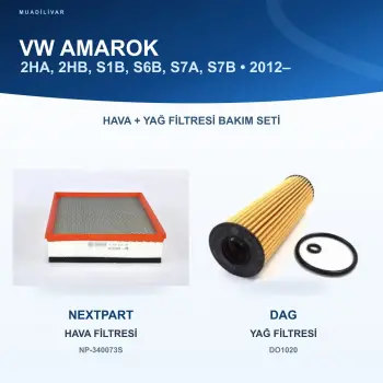 VW AMAROK (2HA, 2HB, S1B, S6B, S7A, S7B) Hava+Yağ Filtre Bakım Seti