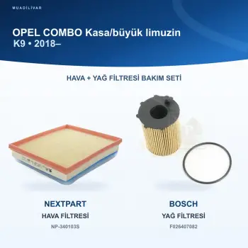 OPEL COMBO (K9) Hava+Yağ Filtre Bakım Seti