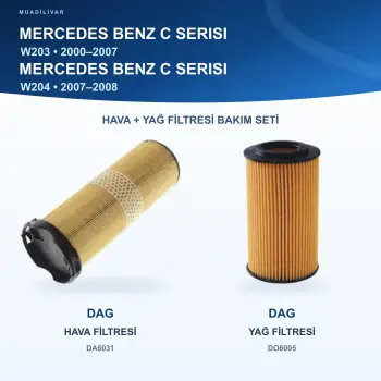 MERCEDES BENZ C (W203) / MERCEDES BENZ C (W204) Hava+Yağ Filtre Bakım Seti