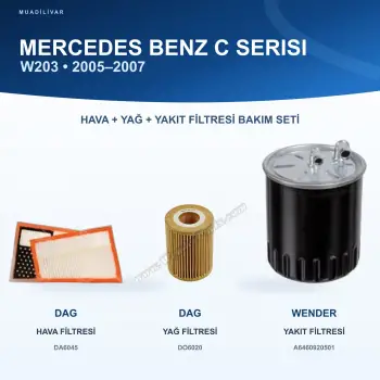 MERCEDES BENZ C (W203) Hava+Yağ+Yakıt Filtre Bakım Seti