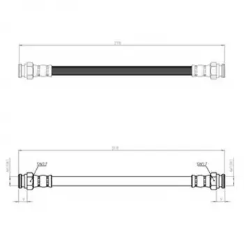 Fiat UNO 1994-2000 Fren Hortumu Arka Sol Sağ 200MM 60501725 Nextpart