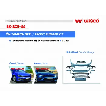 VW Scirocco 2014-2018 Tampon Seti Ön 1K8807217AKGRU Wisco