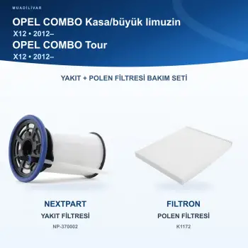 OPEL COMBO (X12) / OPEL COMBO Tour (X12) Yakıt+Polen Filtre Bakım Seti