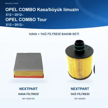 OPEL COMBO (X12) / OPEL COMBO Tour (X12) Hava+Yağ Filtre Bakım Seti