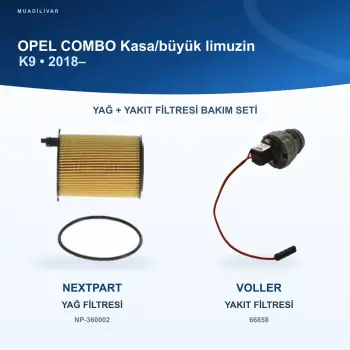 OPEL COMBO (K9) Yağ+Yakıt Filtre Bakım Seti