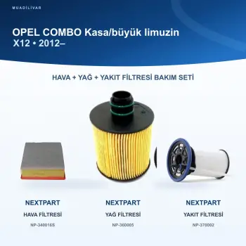 OPEL COMBO (X12) Hava+Yağ+Yakıt Filtre Bakım Seti