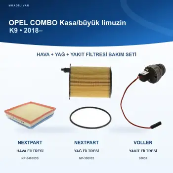OPEL COMBO (K9) Hava+Yağ+Yakıt Filtre Bakım Seti