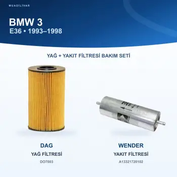 BMW 3 (E36) Yağ+Yakıt Filtre Bakım Seti