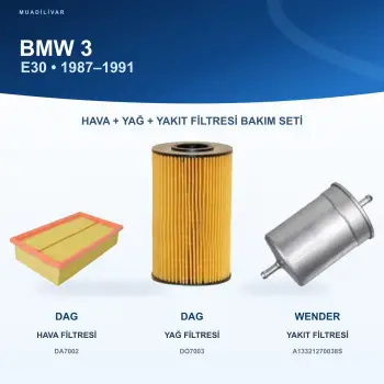 BMW 3 (E30) Hava+Yağ+Yakıt Filtre Bakım Seti