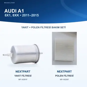 AUDI A1 (8X1, 8XK) Yakıt+Polen Filtre Bakım Seti