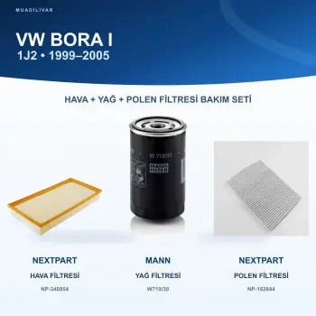 VW BORA I (1J2) Hava+Yağ+Polen Filtre Bakım Seti