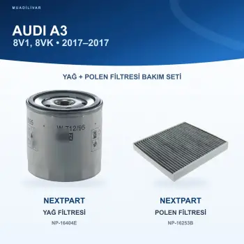 AUDI A3 (8V1, 8VK) Yağ+Polen Filtre Bakım Seti