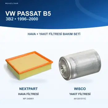 VW PASSAT B5 (3B2) Hava+Yakıt Filtre Bakım Seti