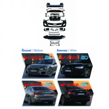 Audi A6 2019-2024 Tampon Seti Komple Ön Arka Black Edition 4K0807065 Wisco