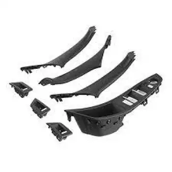 BMW Kapı Tutamak Seti F10+LCI Ön&Arka; Siyah Deri Kaplamalı