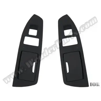 Cam Düğme Çerçevesi F01 Set Arka Sol&Sağ Küllüklü Siyah; Arka Güneşlik