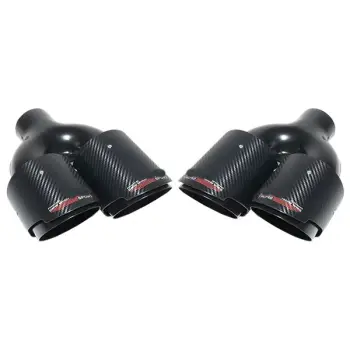 Egzoz Ucu -BMW- Çiftli 89mm; Siyah (OEM-Kalite) -///M-