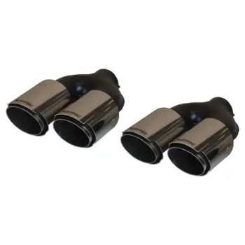 Egzoz Ucu Universal Çiftli 100mm; Siyah -AKRAPOVIC-
