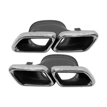 Egzoz Ucu W213 Set; Krom -AMG E63-