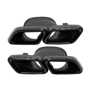 Egzoz Ucu W213 Set; Siyah -AMG E63-