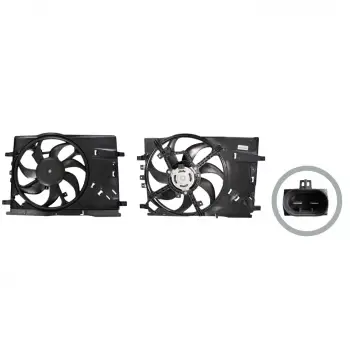 Opel Corsa 07 Ve Sonrası Uyumlu Fan Motoru Davlumbazlı (390Mm 2 Fiş 7 Kanat) 1341390 Wisco