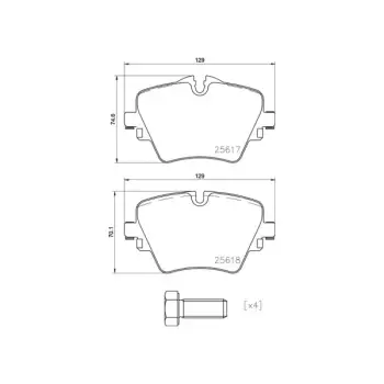Fren Balatası F45 X1:F48 X2:F39 G30 Mini-F54/F60 Ön 2.0>2.5