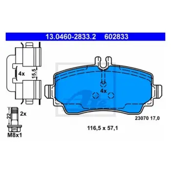 Fren Balatası W168 Ön 140>210