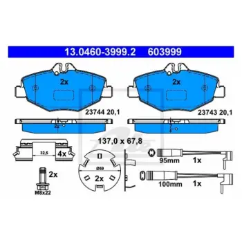 Fren Balatası W211 Ön 200>350