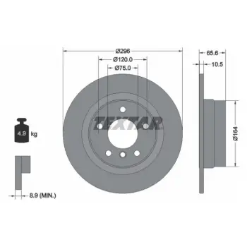 Fren Diski E87 E90 Arka Düz 118/120i; 316>320i 316/318d