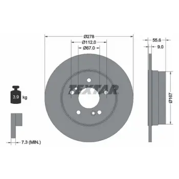 Fren Diski W202 W203 W210 Arka Düz C200>280; E200>300
