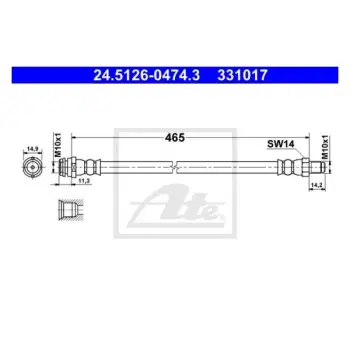 Fren Hortumu W169 W245 Ön