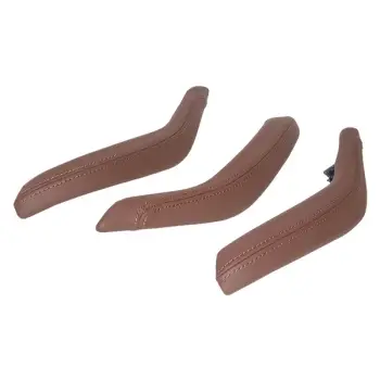 Kapı Tutamak Kaplama Seti X5:F15 X6:F16 Ön&Arka; Kahve-Kırmızı Deri