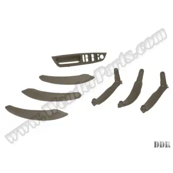 Kapı Tutamak Seti X5:E70+LCI X6:E71 Ön&Arka; Bej Deri Kaplamalı