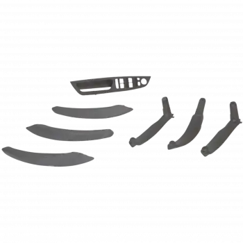 Bmw Kapı Tutamak Seti X5:E70+LCI X6:E71 Ön&Arka; Gri Deri Kaplamalı