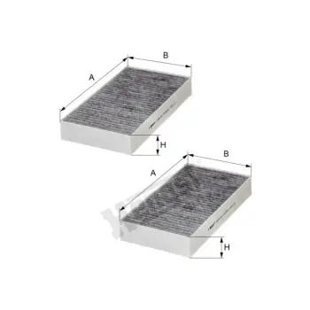 Klima Filtresi W164 X164 W251 Set Karbonlu