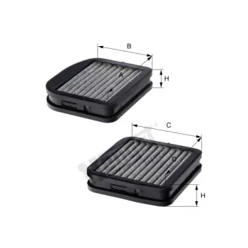 Klima Filtresi W210 W220 Set Karbonlu