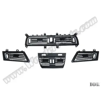 Klima/Kalorifer Izgarası F01+LCI Set:4ad Ön/Arka Nikelajlı Siyah