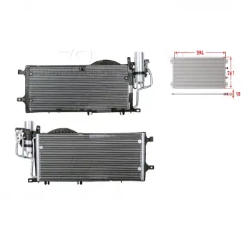 MTR293R2925 MetteOpel Corsa C 00 Ve Sonrası Uyumlu Klima Radyatörü Mtat 590x262 Mm