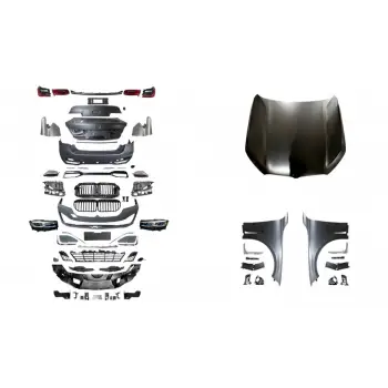 Komple Gövde Kiti F01/F02 [DONUSUM => G11/G12-LCI] PDCli:Ön/Arka, 0-0-Çıkış, Panj-lu, Egz.Uçlu, Kaput/Çamurluk/Bagaj Kap., Far/Stop -Luxury-