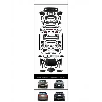 Komple Gövde Kiti X5:E70 [DONUSUM=> X5:G05-LCI] PDCli, <O-O> Egz., Marşp., Panj-lu, Egz.Uçlu, Kaput/Çamurluk/Bagaj, Far/Stop, Çamurluk Dodik -M-Tech- 2007-12