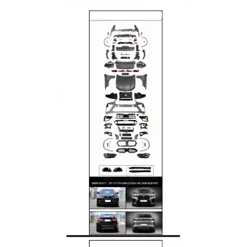 Komple Gövde Kiti X6:E71 [DONUSUM => X6:G06-LCI] <OO-OO> Egz.Çıkışlı, Panj-lu, Egz.Uçlu, Kaput/Çamurluk/Bagaj Kap., Far/Stop, Çamurluk Dodikleri -X6M- 2008-14