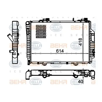 Motor Su Radyatörü C208 [M111-Kompr.] Otm.Şanz; AC+