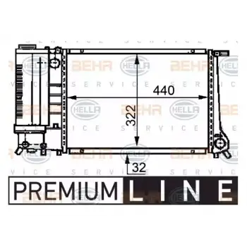 Motor Su Radyatörü E34 E36 [M20 M50 M52] Man.Şanz; AC-