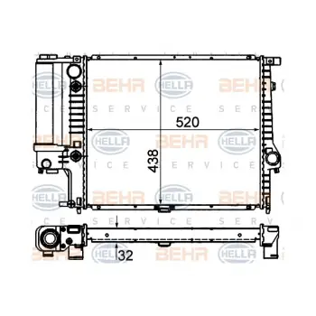 Motor Su Radyatörü E34 [M20 M50] Otm.Şanz; AC+