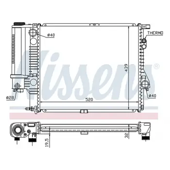 Motor Su Radyatörü E39 [M52] Otm.Şanz; AC+ 1996-98