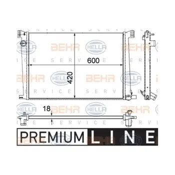Motor Su Radyatörü Mini-R55>R58 [N12 N16] Man/Otm.Şanz; AC+/-