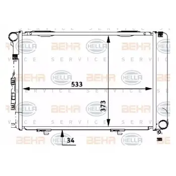 Motor Su Radyatörü W124 [OM601] Man.Şanz; AC-