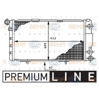 Motor Su Radyatörü W124 [OM603] Otm.Şanz; AC+